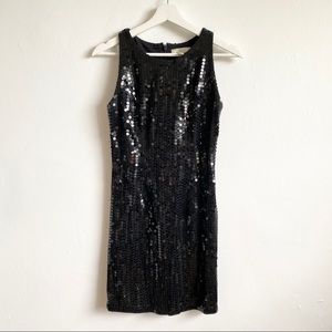 Black sequin little dress Next size US4 knee length cocktail party